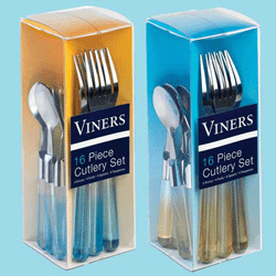 Ombre 16 piece cutlery set - blue
