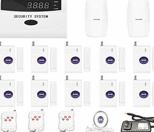 Vinker T-01A DIY Kit 99 Zones Wireless Home and Office Security Alarm System with Auto-Dial, Door Contacts and PIR Motion Detector /Sensor, Create a Safe amp; Intelligent Life for You. (Pet Immune)