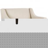 vintage 2 seater Sofa - Kenton Slub Bark - Light leg stain