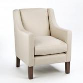 vintage Chair - Dorchester Linen Flock - Dark leg stain