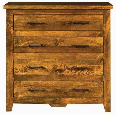 vintage Dark 4 drawer Chest of Drawers