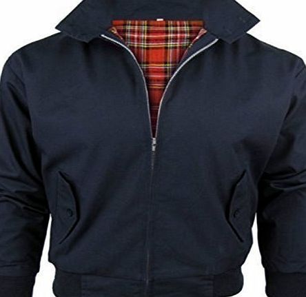 Vintage Harrington By WHOLESALE WORKWEAR Vintage Harrington New Adults British Made Harrington Jacket Coat Bomber Classic 1970S Vintage Retro Mod Skin Scooter Tartan Lining Beige Large