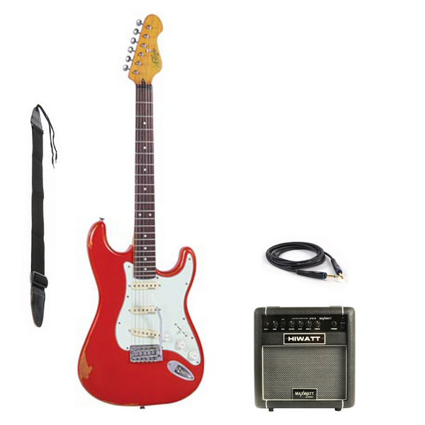 Vintage Icon V6 Electric Guitar   Hi-Watt G15 Amp