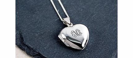 Vintage Monogrammed Heart Locket