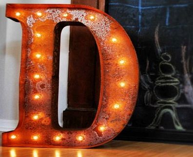 Vintage Rusty Letter Lights 5233DS