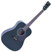 Vintage V400 Dreadnought Acoustic Guitar Black