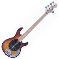 Vintage V965TSB Active 5 Bass Guitar Flame Top