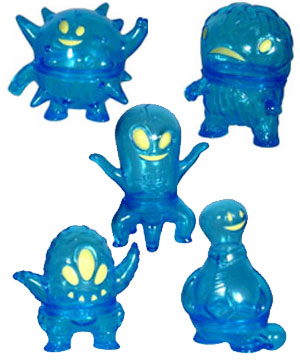Vinyl Toys Ghostland Kaiju Clear Blue Vinyl Figures - Set