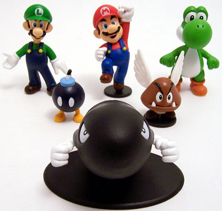 Vinyl Toys Nintendo Super Mario Mini Figures - Full Set Of 6