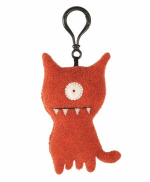 UglyDoll 4`` Plush Toy Keychain Ugly Dog - Red