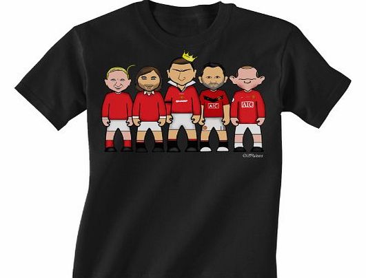 VIPWees  Manchester Football Legends Childrens unisex kids sport T-Shirt boy/g...