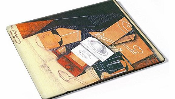 Virano Juan Gris - Coffee Grinder Cup And Glass On A Table, Designer Mouse - Strong Anti-Slip Base For Optimum Support - Compatible With All Mouse Types (Ball, Optical, Laser)