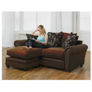 Virginia Corner Chaise Sofa, Chocolate