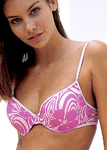 Orchid Swirls padded moulded bikini top