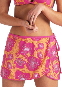 Wild Poppies tie skirt