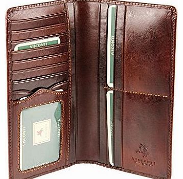 Visconti Mens Jacket Coat Veg Tan Leather Wallet For Credit Cards, Notes - MZ6