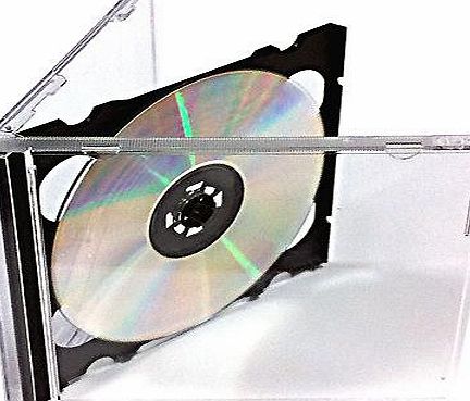 Vision Media 5 X Double CD Jewel Case Black Tray- 10.4mm Spine