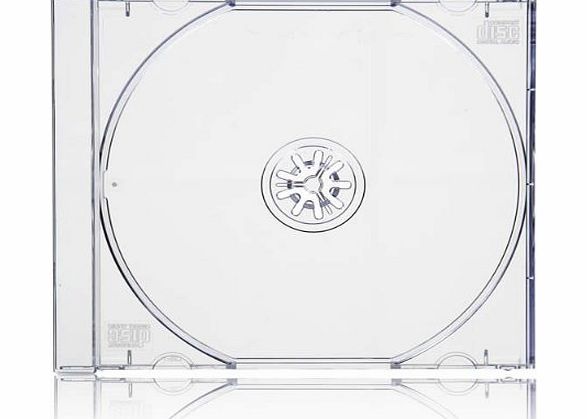 Vision Media 50 X Single CD Jewel Case Clear Tray - 10.4mm Spine