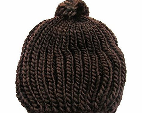 Viskey Fashion Lady Winter Beanies Pineapple-shape Knitting Wool Hat,Coffee