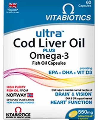 vitabiotics Cod Liver Oil Plus Omega-3 Capsules