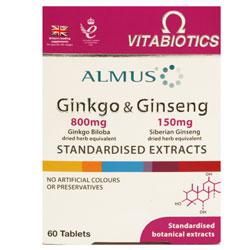 vitabiotics Ginkgo and Ginseng Tablets