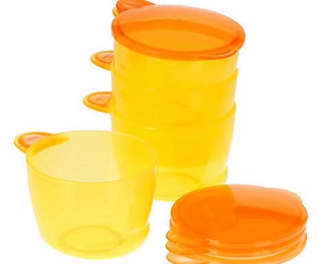 Vital Baby Food Pots, Orange, Set of 4