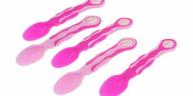 Vital Baby Soft Tip Feeding Spoons (Pink, 5 Pieces)
