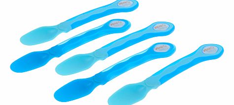 Vital Baby Weaning Spoons, Pack of 5, Blue