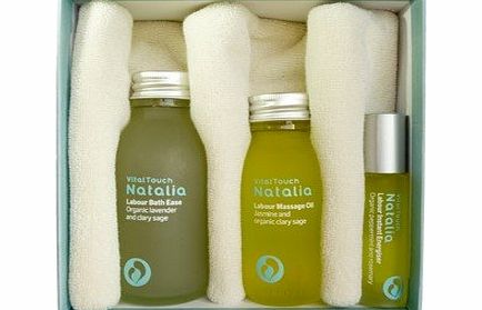 Vital Touch Natalia Labour and Birth Box - natural botanical aromatherapy gift set for pregnancy and labour