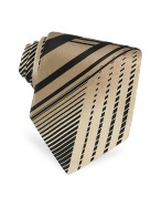 Vitaliano Pancaldi Handmade Striped Printed Silk Tie