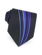 Vitaliano Pancaldi Handmade Winding Ribbon Printed Silk Tie