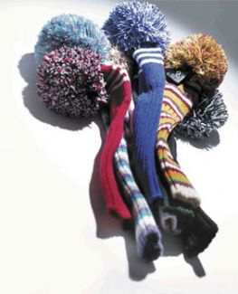 CLASSIC POM HEADCOVERS DRIVER / BLUE and WHITE