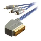vivanco SIA33 12 Scart To 3 RCA Lead With