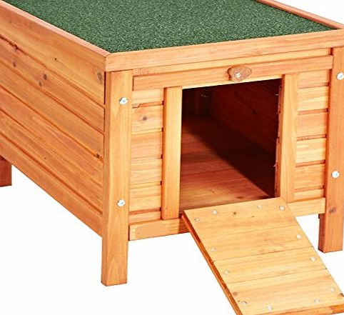 VivaPet Rabbit / Puppy / Guinea Pig / Turtles /Small Animal Wooden Hide House / Run / Hutch, 50cm (W) x 43cm (D) x 46cm (H), to use by itself or use with Metal Rabbit Run, Cage, Playpen, Pen, Enclosur