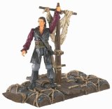 Vivid Imaginations Pirates of the Caribbean 3 - 3 3/4` Deluxe Figure - Will Turner with Spinning Powder Keg Raft