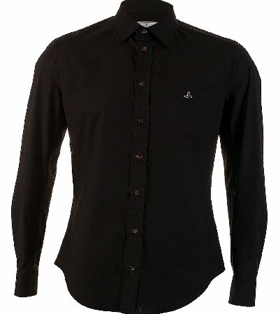 Vivienne Westwood 1 Button Poplin Black Shirt