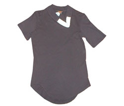 Asymetric open collar t-shirt