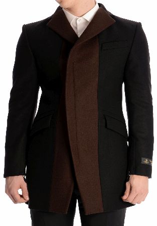 Vivienne Westwood Asymmetric Contrast Panel Coat