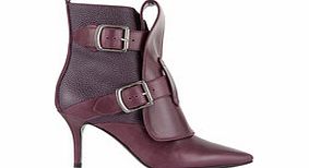 Vivienne Westwood Burgundy leather and stingray boots