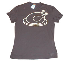 Chicken print glitter t-shirt