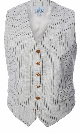 Vivienne Westwood Cream Thin Striped Waitstcoat