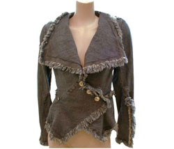 Denim big lapel jacket