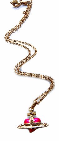 Vivienne Westwood Diamante Heart Pendant Red