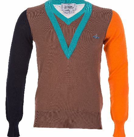 Vivienne Westwood Double V-Neck Design Jumper