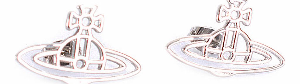 Vivienne Westwood Flat Orb Palladium Earrings