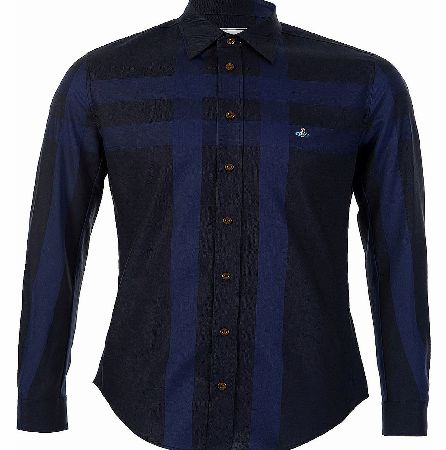 Vivienne Westwood Navy Poplin One Button Shirt