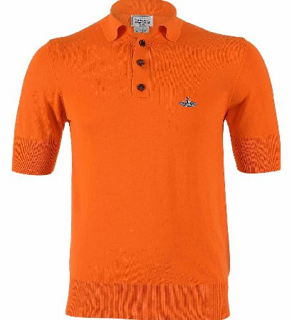 Vivienne Westwood Orb Logo Knitted Polo Orange