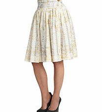 Vivienne Westwood Red Label Tudor white cotton blend lace skirt