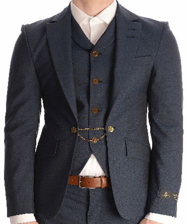 Vivienne Westwood Waistcoat Insert Blazer Blue