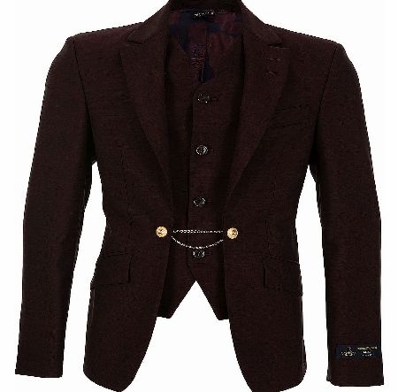 Vivienne Westwood Waistcoat Insert Blazer Burgundy